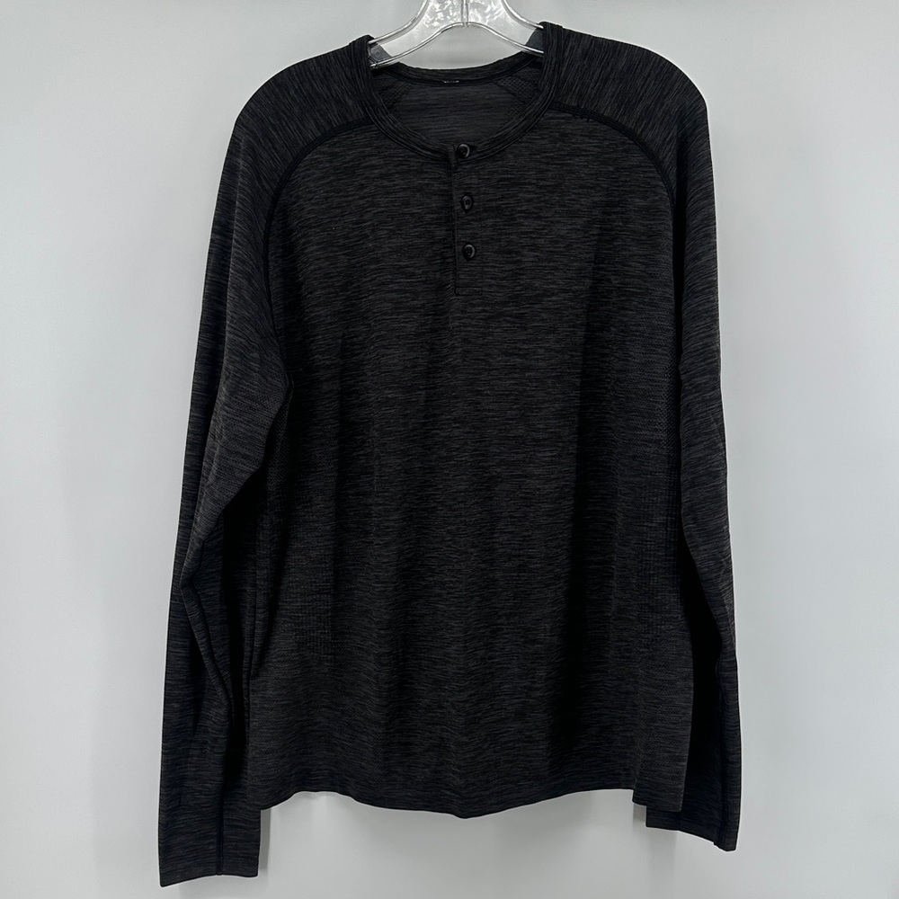 lululemon athletica Charcoal Long Sleeve Henley Men’s XL